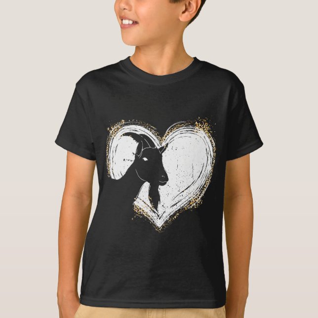 Goat Animal Lovers Farming Farmers Men Women  Leop T-Shirt (Front)
