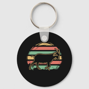 Goat Animal Retro Keychain