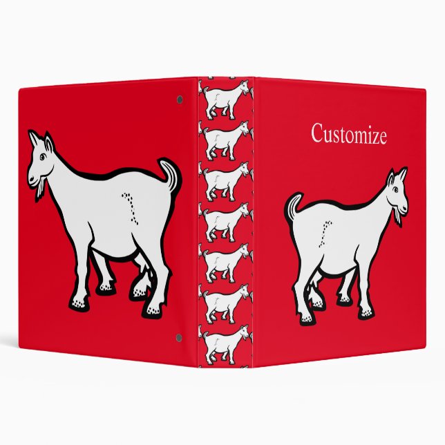 Goat Animal Thunder_Cove 3 Ring Binder (Background)