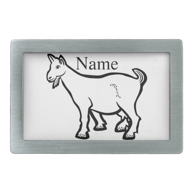 Goat Animal Thunder_Cove Belt Buckle (Front)