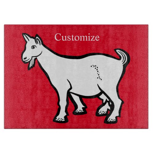 Goat Animal Thunder_Cove Cutting Board