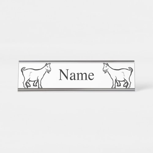 Goat Animal Thunder_Cove Desk Name Plate