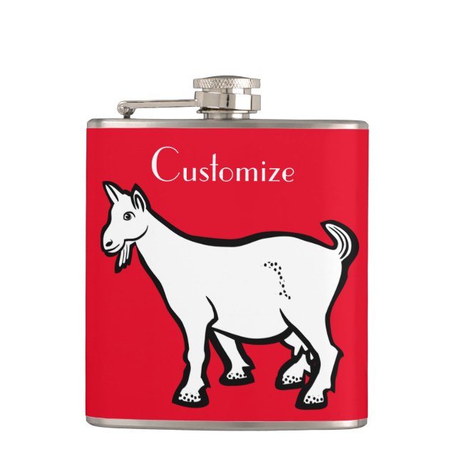 Goat Animal Thunder_Cove  Flask (Front)