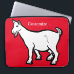 Goat Animal Thunder_Cove  Laptop Sleeve<br><div class="desc">outline of a goat ,  customize with your own greeting,  name,  message,  etc</div>
