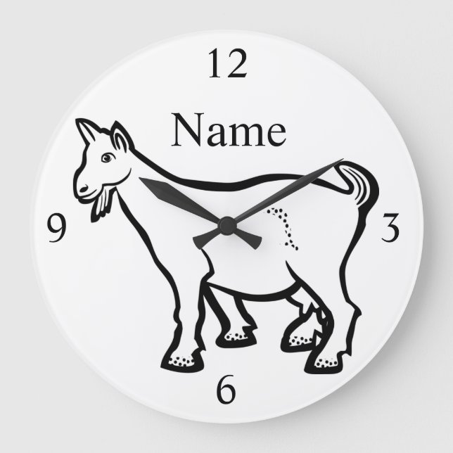 Goat Animal Thunder_Cove  Large Clock (Front)