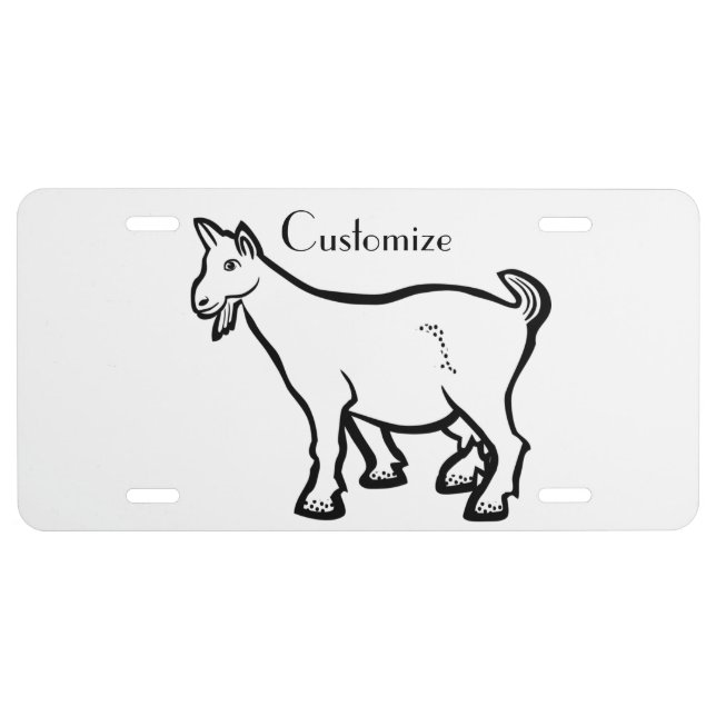 Goat Animal Thunder_Cove License Plate (Front)