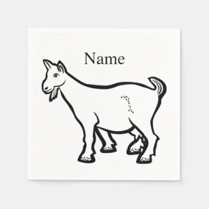 Goat Animal Thunder_Cove Napkins