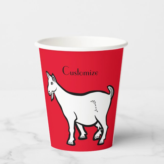 Goat Animal Thunder_Cove Paper Cups (Front)