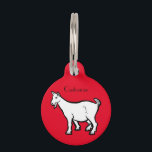 Goat Animal Thunder_Cove Pet ID Tag<br><div class="desc">outline of a goat ,  customize with your own greeting,  name,  message,  etc</div>