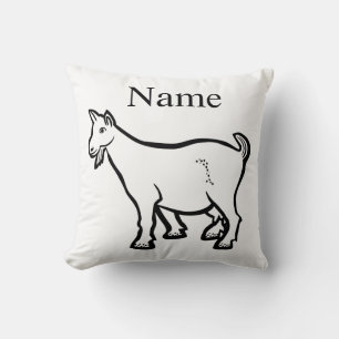 Goat Animal Thunder_Cove Throw Pillow