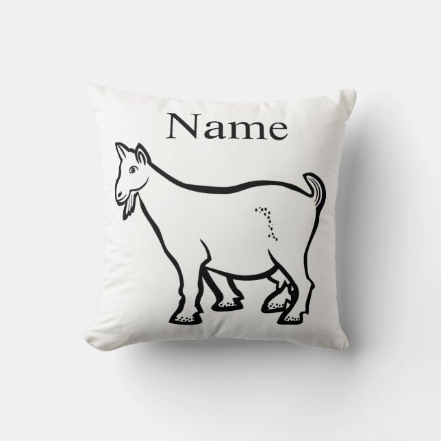 Goat Animal Thunder_Cove  Throw Pillow (Front)