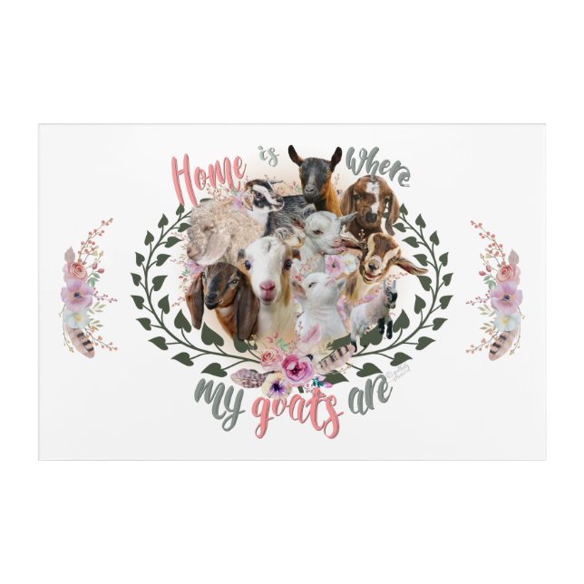 GOAT ART | Home is Where My Goats Are  GetYerGoat (Front)