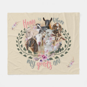 GOAT ART Home is Where My Goats Are GetYerGoat Fleece Blanket