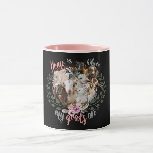 GOAT ART  Home is Where My Goats Are GetYerGoat Mug