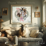 GOAT ART | Home is Where My Goats Are GetYerGoat Poster