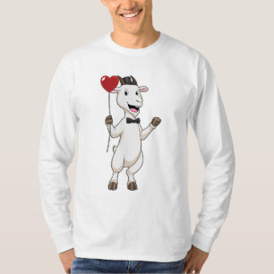 Goat as Groom with Heart Balloon T-Shirt