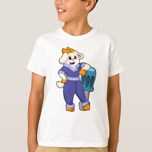 Goat as Mechanic with Screwdriver T_Shirt