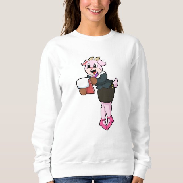 Goat as Secretary with High Heels Sweatshirt (Front)