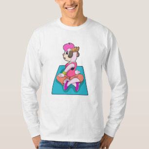 Goat at Yoga on Yoga mat T-Shirt
