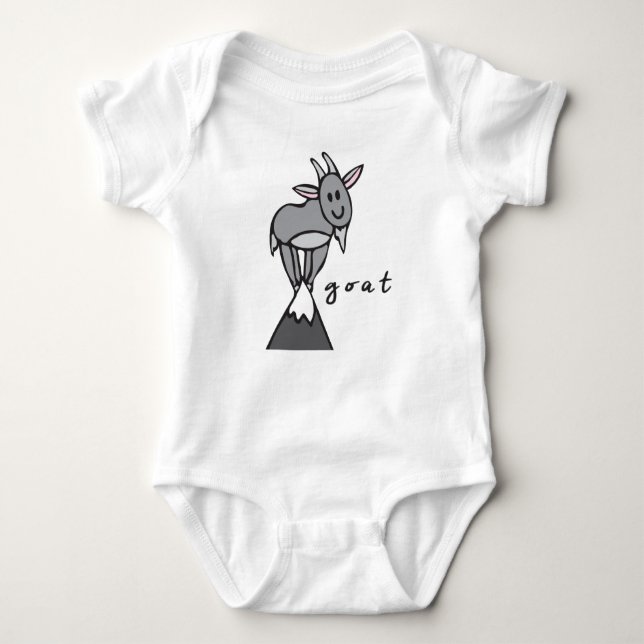 Goat Baby Bodysuit or One-Piece (Front)