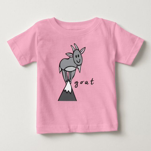 Goat Baby Top or T-Shirt (with underbase) (Front)
