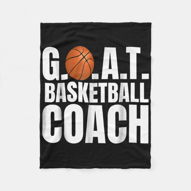 Goat Basketball Coach Gift Fleece Blanket (Front)