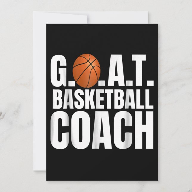 Goat Basketball Coach Gift Holiday Card (Front)