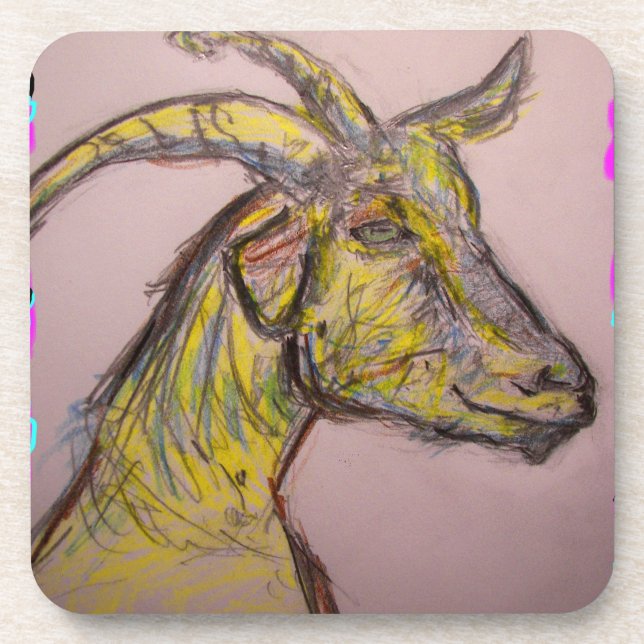 Goat Beverage Coaster (Front)