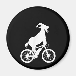 Goat Bicycle Rider Funny Goat Lover Graphic Magnet