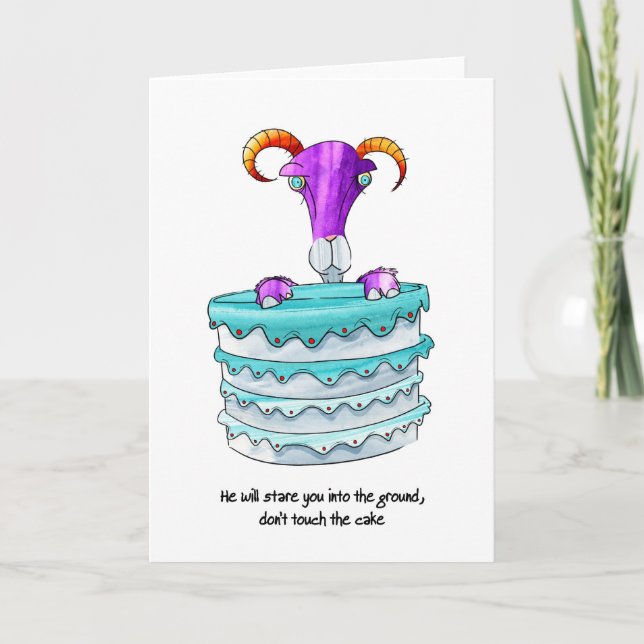 Goat Birthday Card (Front)