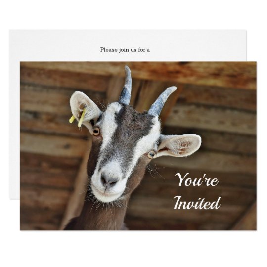 Goat Printable Free Birthday Invitation