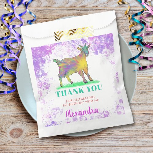 Goat Birthday Party Thank You Favor Bag