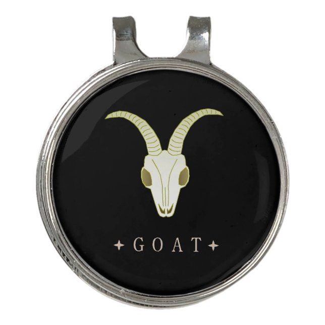 GOAT (black) Golf Hat Clip (Front)