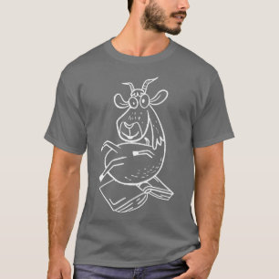 Goat Book Reading Books Goat Book Lover Library Bo T-Shirt