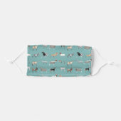 Goat breeds blue adult cloth face mask (Front, Folded)