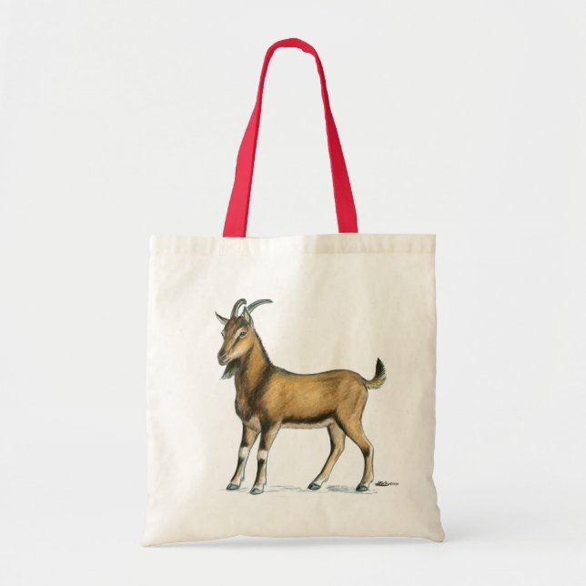 Goat:  Brown Tote Bag (Front)