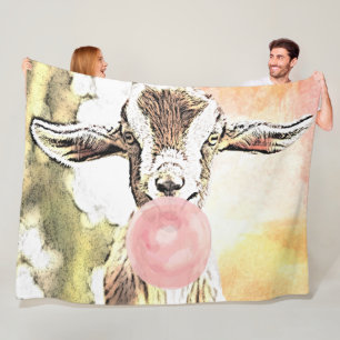 GOAT Bubblegum Airplane Ears Kid Goat GetYerGoat™ Fleece Blanket