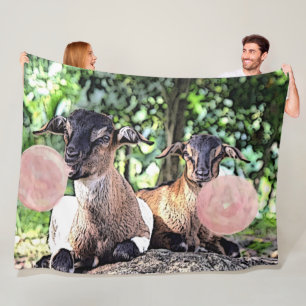 GOAT Bubblegum Baby Goats by GetYerGoat™ Fleece Blanket