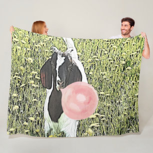 GOAT Bubblegum Boer Kid Goat by GetYerGoat™ Fleece Blanket
