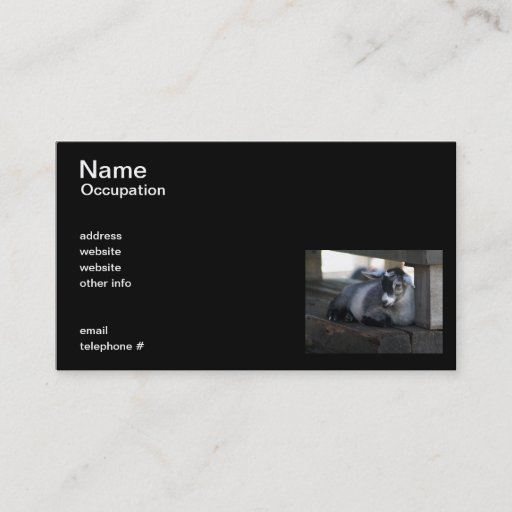 Customizable Goat Business Card