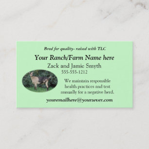 Goat Business Card-add your own picture & words Card