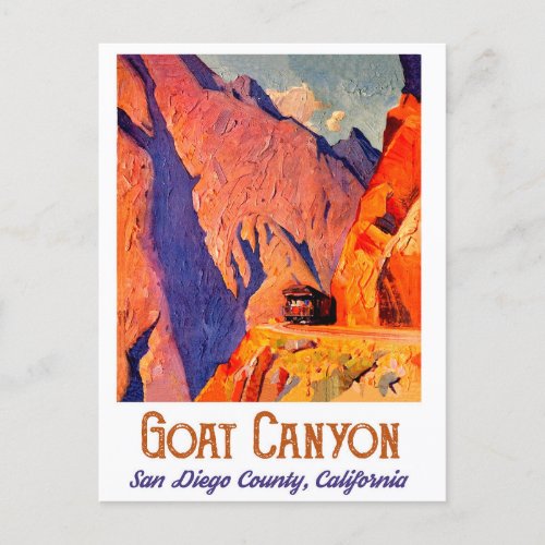 Goat Canyon San Diego California Postcard