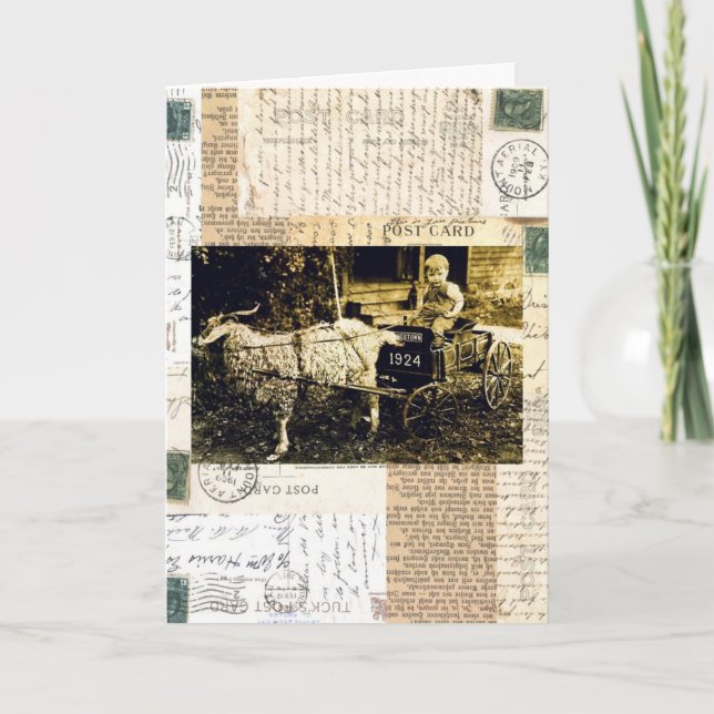 Goat Card Ephemera, Birthday (Front)