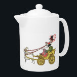Goat Cart Teapot<br><div class="desc">A colorful, whimsical image of a goat cart is featured here to brighten your table setting. When presented together on your serving table with the matching mug, they will make an impressive display.</div>