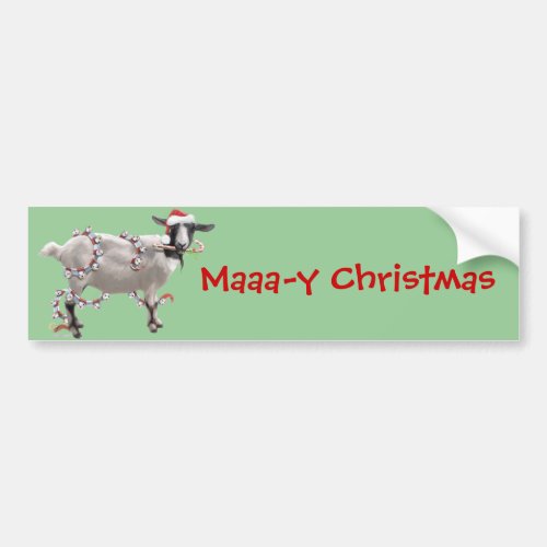 Goat Christmas Bumper Sticker