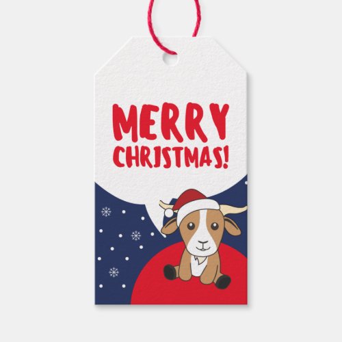 Goat Christmas Goats Winter Animals Gift Tags