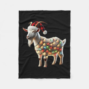Goat Christmas Goats Xmas Goat Lover Fleece Blanket