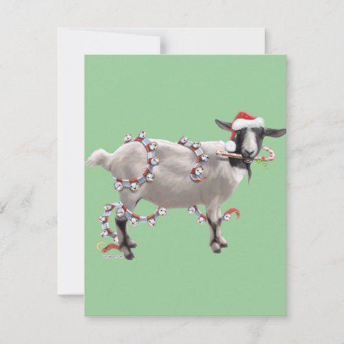 Goat Christmas Holiday Card