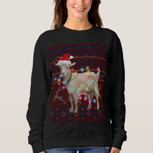 Goat Christmas Lights Ugly Sweater Goat Lover Gift