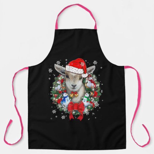 Goat Christmas Ornament Apron